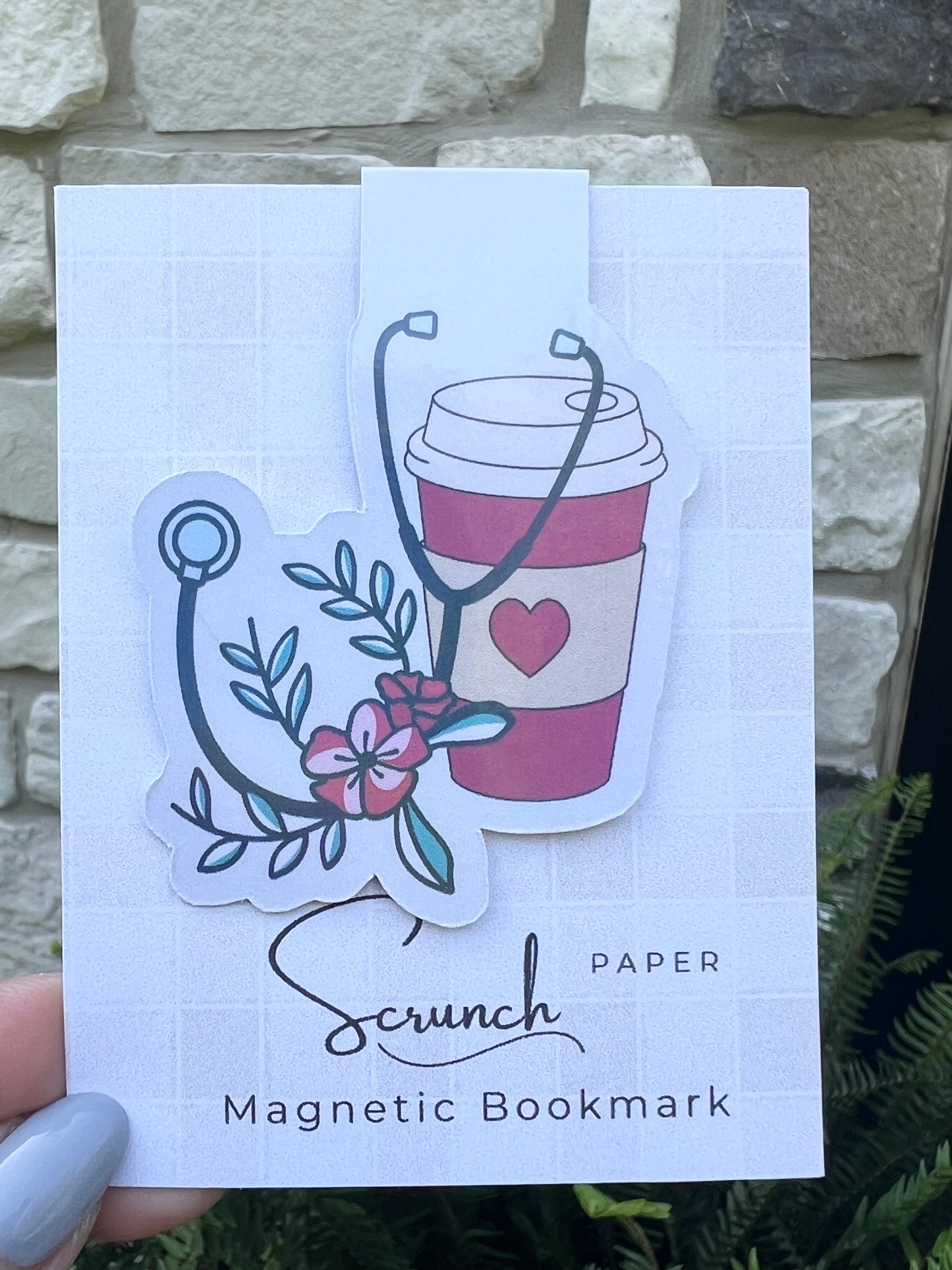 Med and Mocha Holographic Magnetic Bookmark