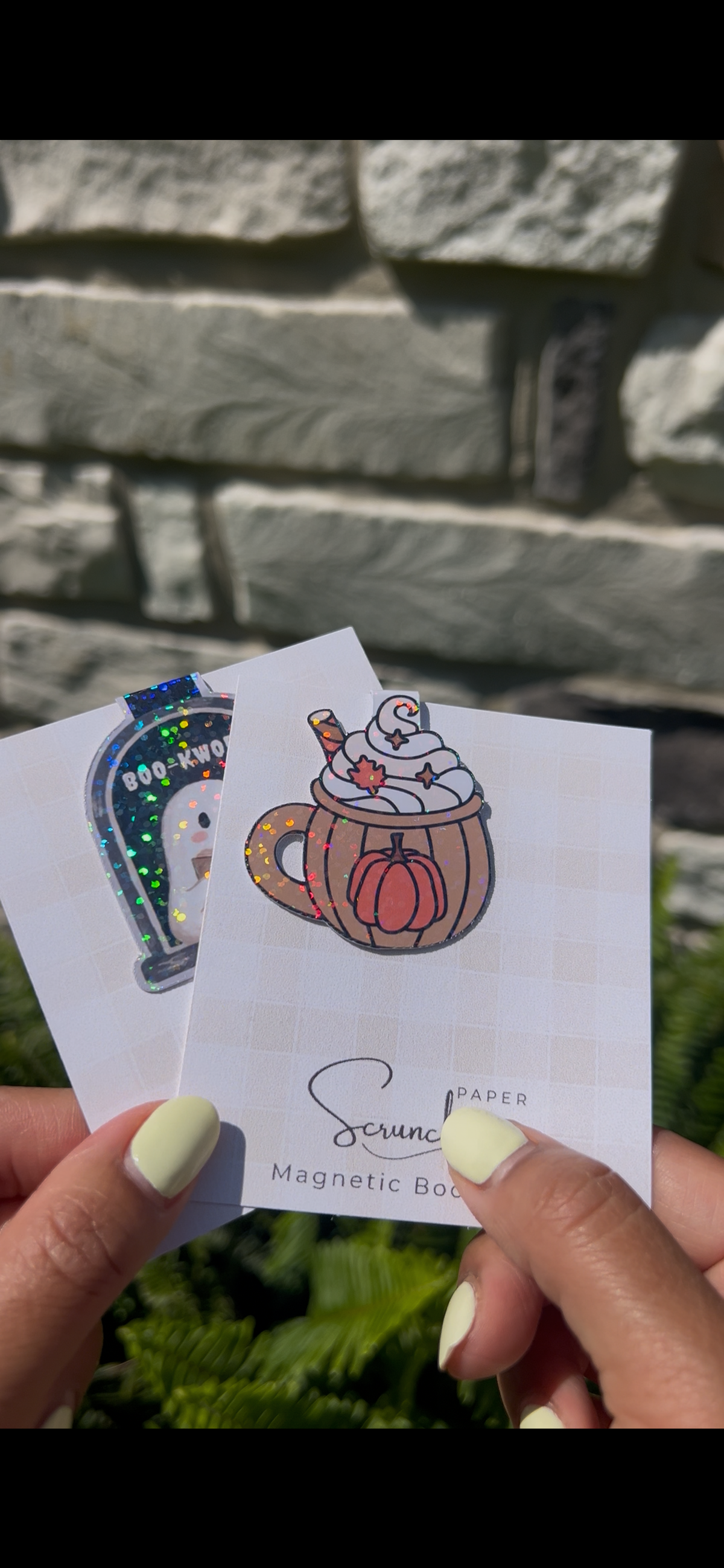 Pumpkin Latte Holographic Magnetic Bookmark