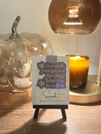 Bonfires and Bookish Nights Holographic Magnetic Bookmark