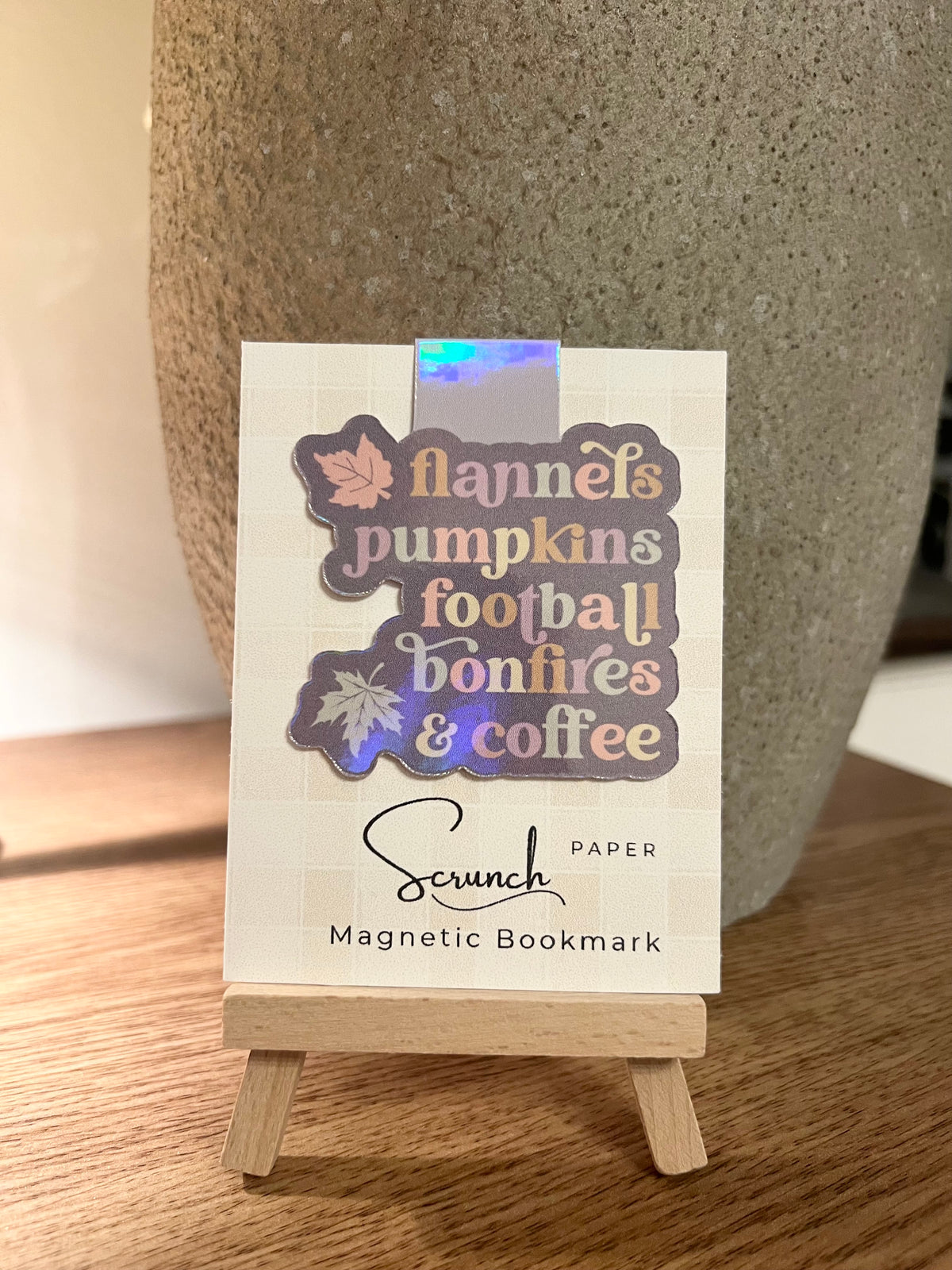 Bonfires and Bookish Nights Holographic Magnetic Bookmark
