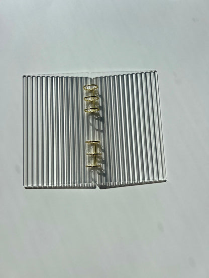 Personal Size Classic Acrylic Binder  Stripe