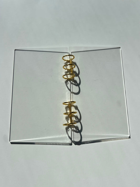 Personal Size Classic Acrylic Binder Clear