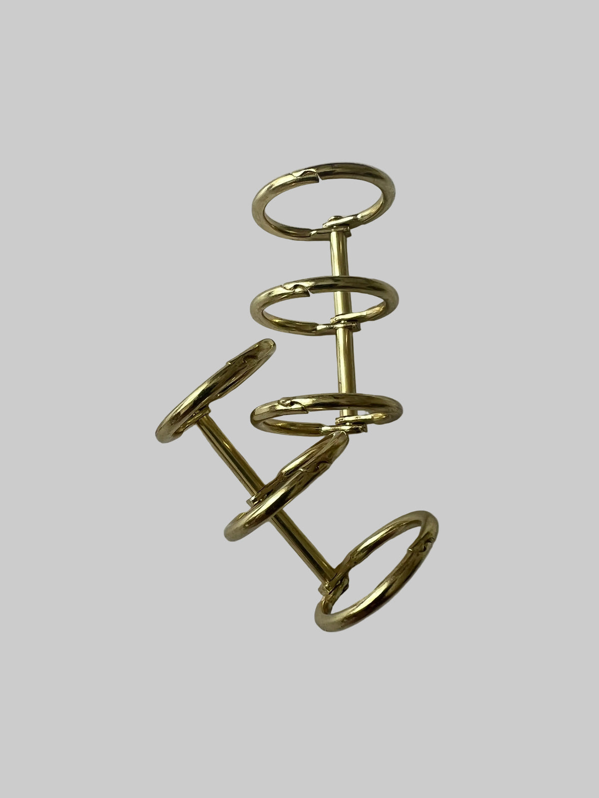 Light Gold Loose leaf binder split rings  (Set of 2)