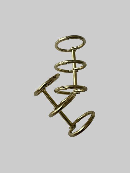 Light Gold Loose leaf binder split rings  (Set of 2)