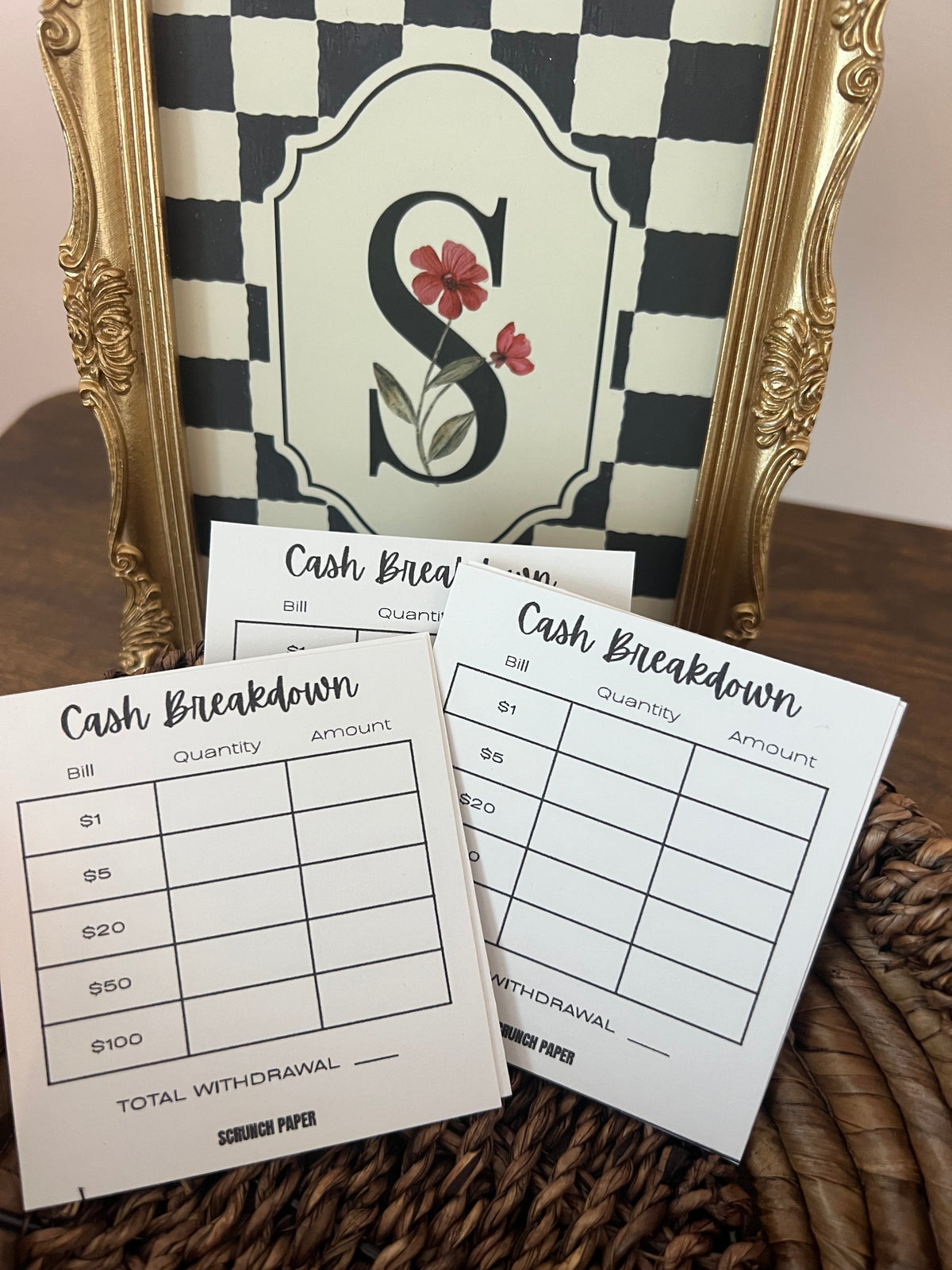 Cash Breakdown teller slips