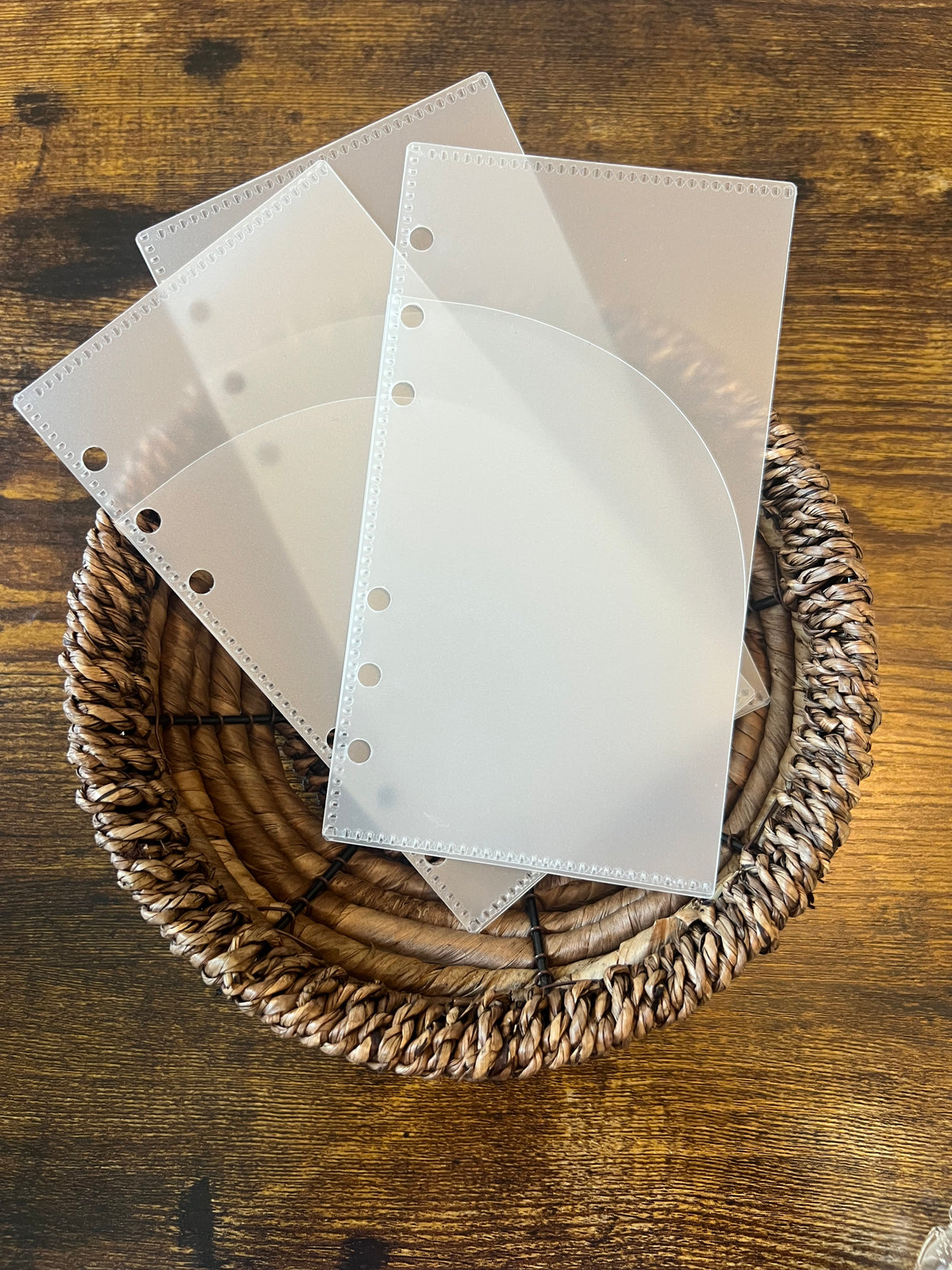 A6 Double Pockets Frosted Cash Envelopes (Set of 3)