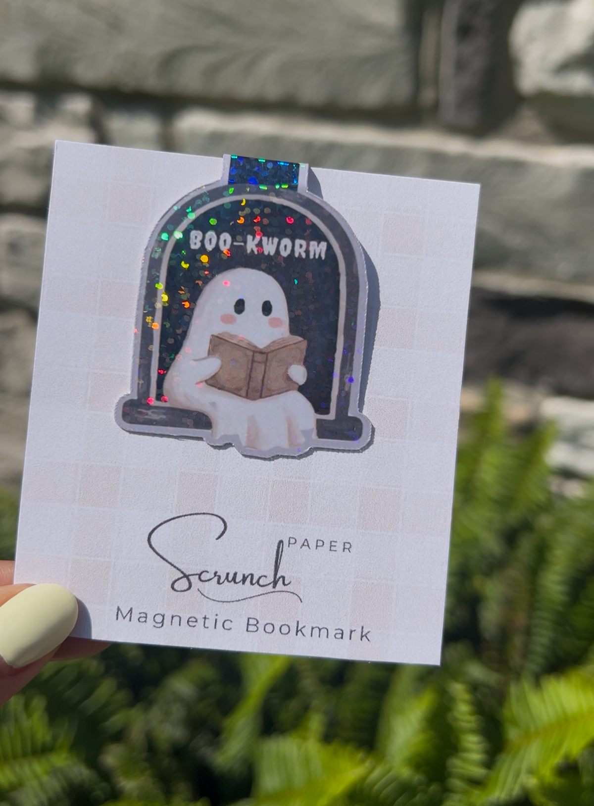 Boo-Kworm Holographic Magnetic Bookmark