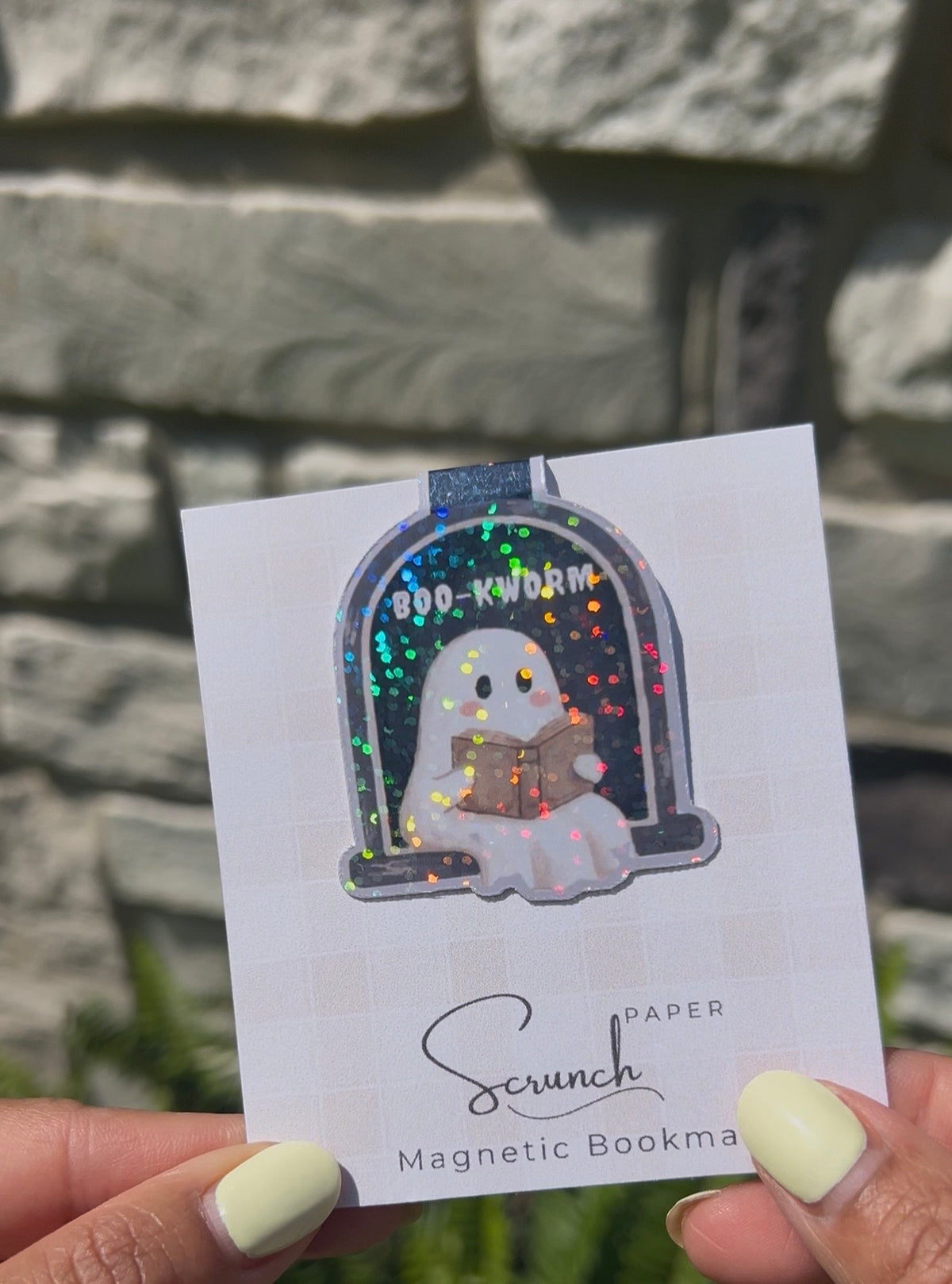 Boo-Kworm Holographic Magnetic Bookmark