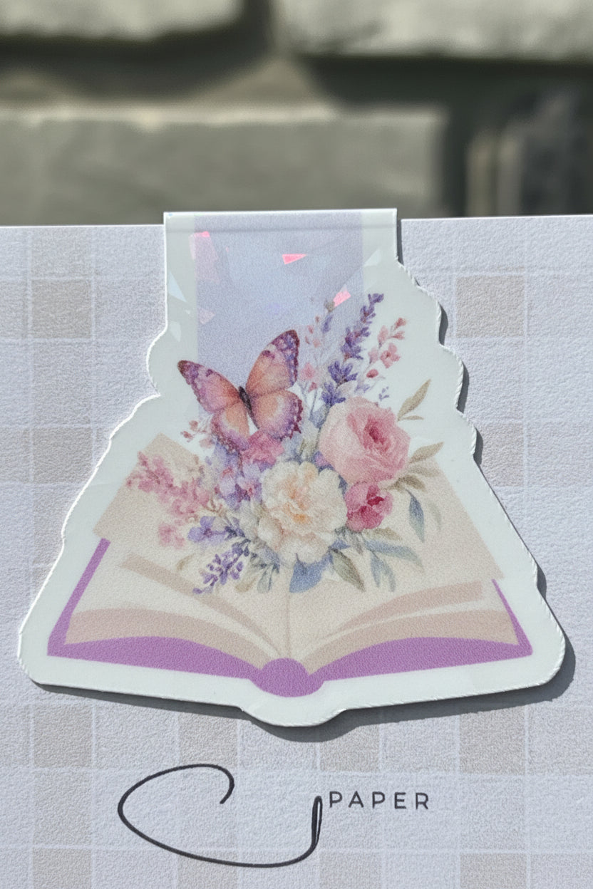 Book of Flowers Holographic Magnetic Bookmark