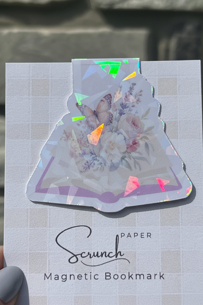 Book of Flowers Holographic Magnetic Bookmark